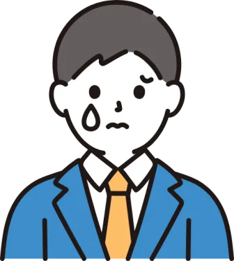 システムトラブルに困っている経営者のイラスト
